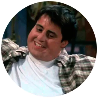 😏 2c8612be Joey Tribbiani Friends 乔伊·崔比安尼, 老友记, 情景喜剧, 马特·勒布朗, 角色, 搞笑 telegram sticker