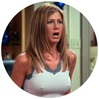 😨 69dbfb52 Rachel Green Friends 詹妮弗·安妮斯顿, 瑞秋·格林, 老友记, 震惊, 惊讶 telegram sticker