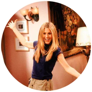 🤗 8eb70069 Rachel Green Friends 瑞秋·格林, 老友记, 90年代电视剧, 情景喜剧, 珍妮佛·安妮斯顿 telegram sticker