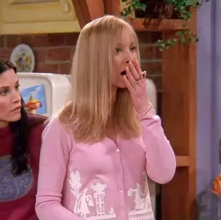 🤭 e80773a5 Phoebe Buffay Friends フィービー, フレンズ, ショック, テレビ番組, シットコム, 女性 whatsapp sticker