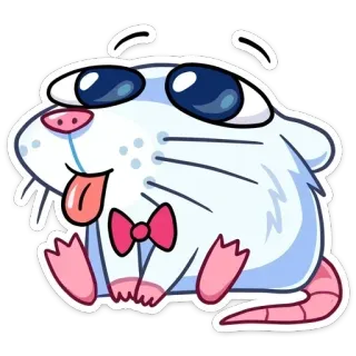 🌟 d5b94a9c sticker, ratte, tier, cartoon, süß, nagetier, illustration telegram sticker