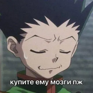 🌟 1020adb4 Gon Freecss Hunter x Hunter купите ему мозги пж Anime, Manga, Gon, Hunter x Hunter, Lustig, Gesichtsausdruck, Kauf ihm bitte Gehirn whatsapp sticker