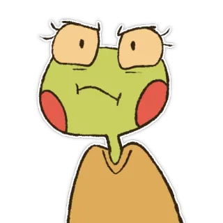 😠 28bf08fa katak, kartun, binatang, ilustrasi, lucu telegram sticker