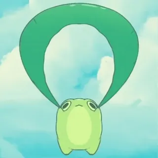 🧩 5f4eb903 rã, fofo, desenho animado, animal, verde telegram sticker