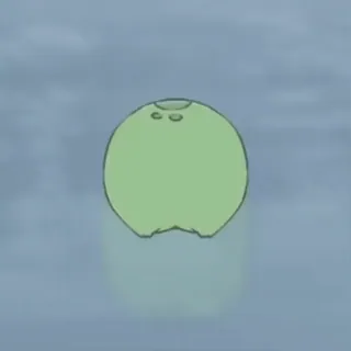🧩 ecdbe724 maçã, verde, fruta, desenho animado, simples, fofo telegram sticker