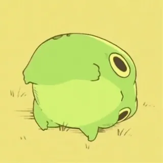 🧩 f7426b21 rã, fofo, animal, desenho animado, verde, kawaii telegram sticker