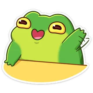🙋‍♂ e3f1cb21 青蛙, 卡通, 可爱, 动物, 卡哇伊, 蟾蜍 whatsapp sticker