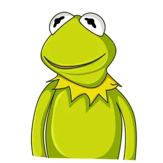 👀 fcd1532d Kermit Kermit la rana, rana, Muppet, cartone animato, verde, carino, divertente telegram sticker