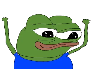 🙏 026c9749 Pepe the Frog ペペ, カエル, ミーム, インターネット, ハッピー telegram sticker