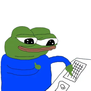 👍 16930222 Pepe the Frog ミーム, ペペ, カエル, ネットミーム telegram sticker