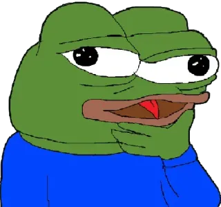 👅 2d2fc127 Pepe the Frog ペペ, カエル, ミーム, ドヤ顔 telegram sticker