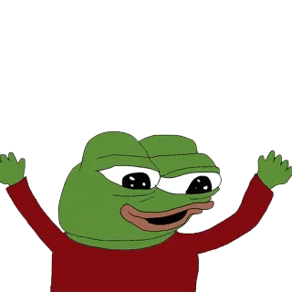 😀 342567f7 Pepe the Frog ペペ, カエル, ミーム, ネットミーム, ハッピー, ワクワク telegram sticker