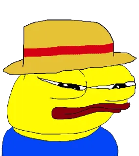 🉐 6d7df5b4 Pepe the Frog ペペ, カエル, ミーム, 帽子 telegram sticker