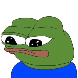 ☹ c93a975c Pepe the Frog ペペ, カエル, ミーム, 悲しい, ネット telegram sticker