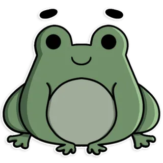 🙂 31924959 カエル, 動物, 可愛い, 緑, 両生類 telegram sticker