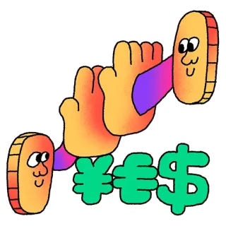 👏 6e387292 ¥€$ money, currency, dollar, euro, yen, finance whatsapp sticker