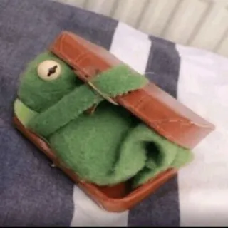 😴 1b00741a Kermit カーミット, マペッツ, 人形, かわいい, 緑, ユーモア, サンドイッチ whatsapp sticker