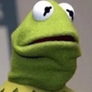 😳 cb2e19e8 Kermit カーミット, マペッツ, 緑, カエル, ミーム whatsapp sticker