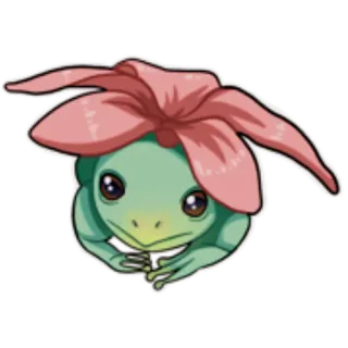 🌸 1d61dad9 กบ, ดอกไม้, สัตว์, น่ารัก, ธรรมชาติ, การ์ตูน, สติกเกอร์, สัตว์ครึ่งบกครึ่งน้ำ whatsapp sticker