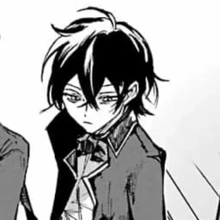 ⛓ 0dd82140 애니메이션, 만화, 캐릭터, 일러스트, 흑백, 초상화 telegram sticker