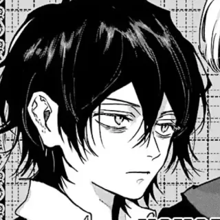 🕸 13fe241d 애니메이션, 만화, 캐릭터, 흑백 telegram sticker