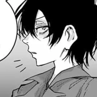 🕸 9ff87741 애니메이션, 만화, 캐릭터, 아트, 일러스트, 프로필, 흑백 telegram sticker