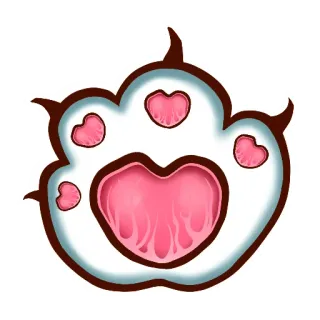 ✋ cd9a63b5 Pfote, Tier, Süß, Herz, Cartoon, Aufkleber whatsapp sticker