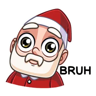 🥺 978b7a4b Santa BRUH Babbo Natale, Bruh, Natale, Cartone animato, Adesivo telegram sticker
