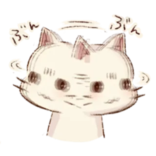 😫 9136654b ぶん gatto, animale, carino, movimento, tremante, schizzo, sfocato whatsapp sticker