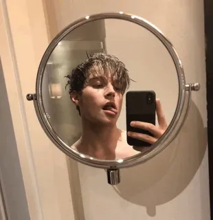 🛋 5e27753d selfie, mirror, young man, reflection, portrait telegram sticker