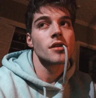 🛋 be6a9f3a man, hoodie, portrait, young, person, male telegram sticker