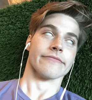 🛋 ee535364 person, eyes, expression, lying, headphones telegram sticker