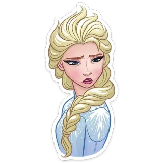 ❓ 16ec46e7 Elsa Frozen Disney, Kraina Lodu, Elsa, Królowa Śniegu, Księżniczka telegram sticker