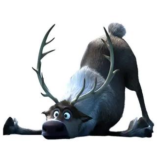 🦌 7b9080de Sven Frozen กวางเรนเดียร์, สเวน, โฟรเซ่น, ดิสนีย์, การ์ตูน, สัตว์, ตลก telegram sticker