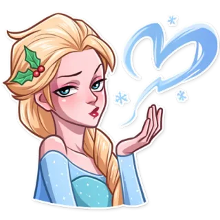 😘 6992528b Elsa Frozen Elsa, Frozen, Disney, ghiaccio, neve, principessa telegram sticker