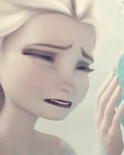 😭 aac6b811 Elsa Frozen Elsa, Frozen, Disney, cartoon, verdrietig, huilen telegram sticker