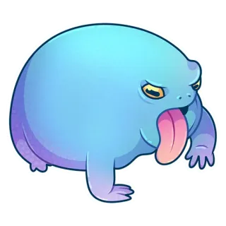 🤮 fb805ee5 Blob, Créature, Dessin animé, Monstre, Art numérique, Fantaisie, Mignon whatsapp sticker