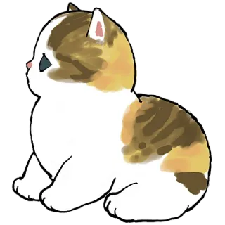 🥺 aaf466ff 猫, 小猫, 可爱, 动物, 宠物, 水彩, 三花猫 telegram sticker