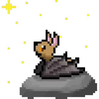 🌟 7ec73c3c pixel art, nietoperz, gwiazdy, zwierzę, słodki, noc, chmura telegram sticker