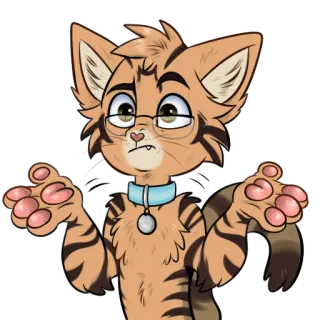 😕 18cda771 猫, 肩をすくめる, 困惑, マンガ, 動物, ステッカー telegram sticker