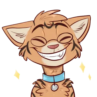 😁 3e29ba6b 猫, 動物, 幸せ, 笑顔, 漫画, 毛皮, ペット telegram sticker