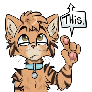 😶 8e20d152 This. 猫, 漫画, ステッカー, 毛むくじゃら telegram sticker