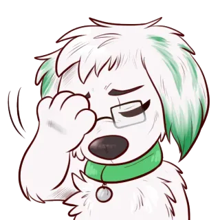 😓 920b56cf 犬, 動物, 漫画, 表情, 悲しい, 疲れた telegram sticker