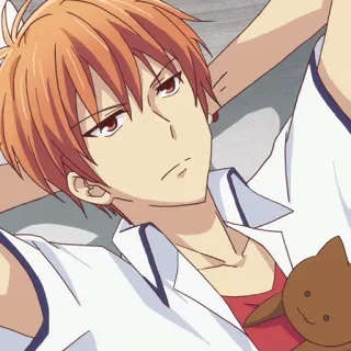 🐱 52e51640 Kyo Sohma Fruits Basket Anime, Karakter, Kyo, Kyo Sohma, Fruits Basket telegram sticker