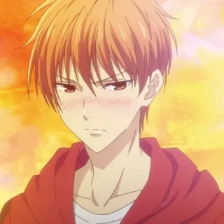 🐱 f9a90b00 Kyo Sohma Fruits Basket Anime, Karakter, Kyo Sohma, Fruits Basket, Manga, Kartun telegram sticker