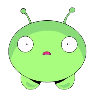 😮 448a3987 Mooncake Final Space 만화, 외계인, 초록색, 귀여운, 웃긴, 애니메이션, TV 프로그램, 문케이크 telegram sticker