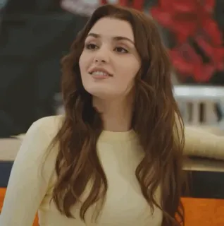 🐾 8c3205f6 mujer, persona, retrato, Hande Erçel, actriz telegram sticker