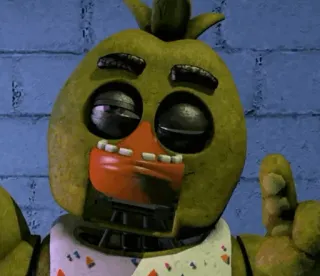 ⛓ 1fafcf39 Chica Five Nights at Freddy's video game, animatronic, chicken, horror, thumbs up whatsapp sticker