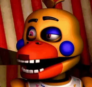⛓ fac58820 Toy Chica Five Nights at Freddy's 2 Toy Chica, FNAF, animatronic, Five Nights at Freddy's, horror game whatsapp sticker