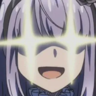 👀 46321de3 Anime, Gadis, Berkilau, Lucu, Senang, Kartun telegram sticker